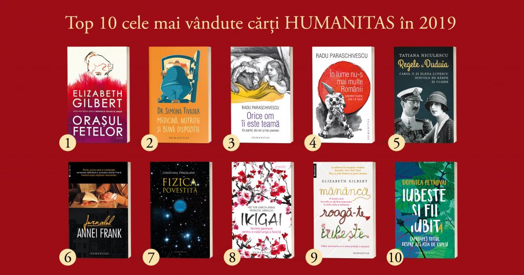 Top 10 cele mai vândute cărți Humanitas în 2019 Semn din Carte